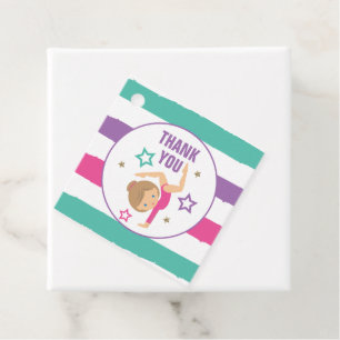 Gymnastiek Birthday Dank je wel voor de gunsten va Bedankjes Labels