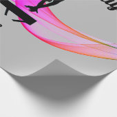 Gymnastiek Birthday Grey Wrapping Paper Cadeaupapier (Hoek)