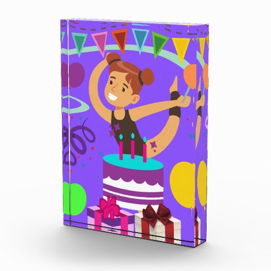 Gymnastiek Birthday Party Fotoblokken (Rechts)