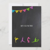 Gymnastiek Birthday Party Invitations Gymnast Flip Kaart (Achterkant)