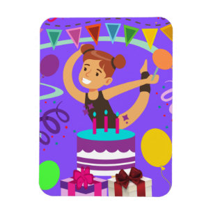 Gymnastiek Birthday Party Magneet