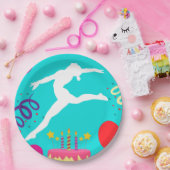 Gymnastiek Birthday Party Papieren Bordje (Feest)