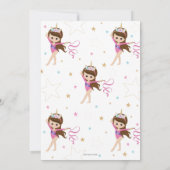 Gymnastiek Birthday Unicorn Girl Gymnastics Party Kaart (Achterkant)