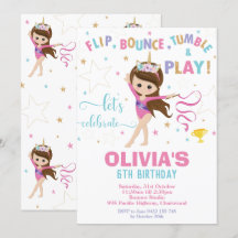 Gymnastiek Birthday Unicorn Girl Gymnastics Party