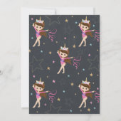 Gymnastiek Birthday Unicorn Girl Gymnastics Party Kaart (Achterkant)