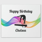 Gymnastiek Birthday Wrapping Paper Cadeaupapier (Vlak)