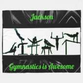 Gymnastiek Blanket voor jongens Fleece Deken (Voorkant (Horizontaal))