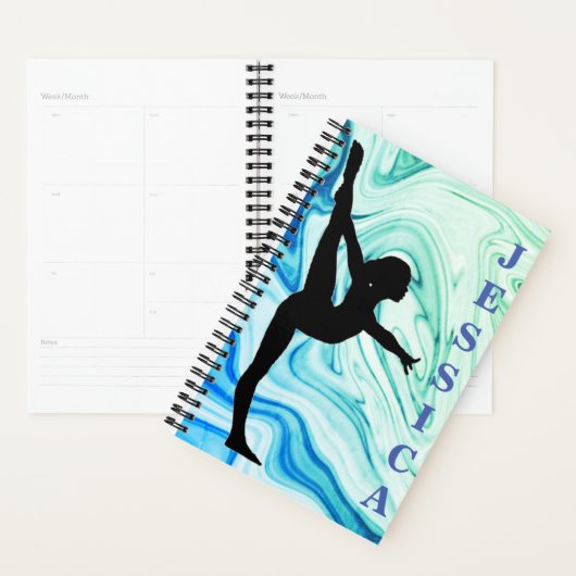 Gymnastiek blauw / groen planner (Display)