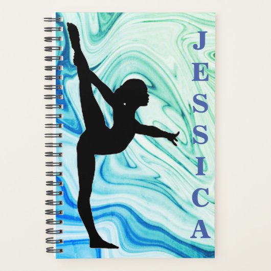 Gymnastiek blauw / groen planner (Voorkant)