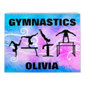 Gymnastiek Blauw Paarse Witte Draaikalender Kalender (Hoes)