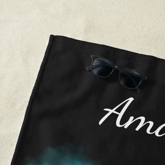 Gymnastiek Blauwkleurige lepkleurbalk met naam Strandlaken (In situ)