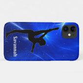Gymnastiek Blue Abstract Hoesje-Mate iPhone Case (Achterkant (horizontaal))