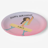 Gymnastiek bord voor gepersonaliseerde meisjes (Gekanteld)