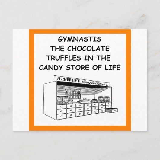 gymnastiek briefkaart (Voorkant)