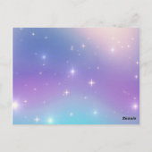 Gymnastiek Briefkaart Paarse Turquoise (Achterkant)