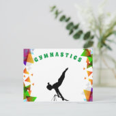 Gymnastiek Briefkaart voor meisjes die van Gymnast (Staand voorkant)