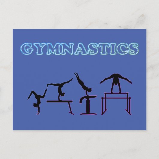 Gymnastiek Briefkaart voor meisjes die van Gymnast (Voorkant)