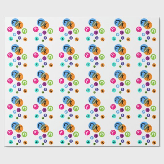 Gymnastiek Bubble Cadeaupapier (Vlak)