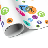 Gymnastiek Bubble Cadeaupapier (Rol Hoek)