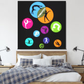 Gymnastiek Bubble Canvas Afdruk (Insitu (Slaapkamer))
