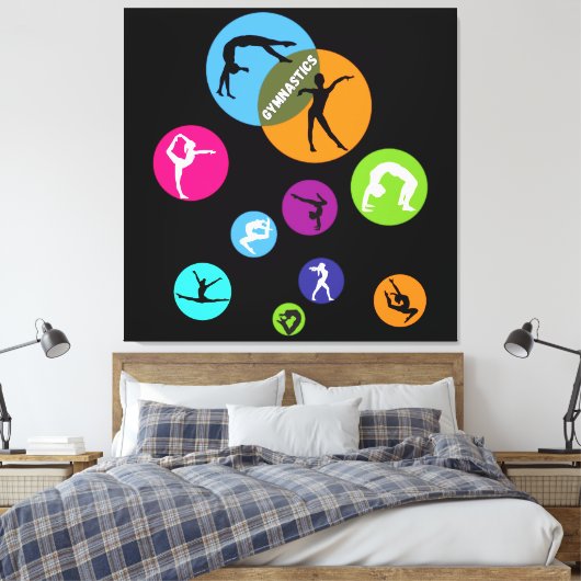 Gymnastiek Bubble Canvas Afdruk (Insitu (Slaapkamer))