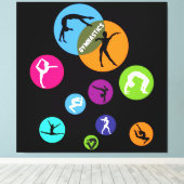 Gymnastiek Bubble Canvas Afdruk (Insitu (Houten vloer))