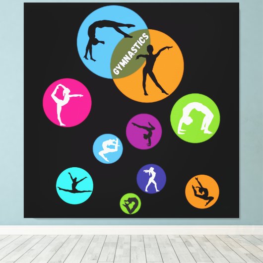 Gymnastiek Bubble Canvas Afdruk (Insitu (Houten vloer))