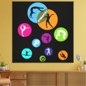 Gymnastiek Bubble Canvas Afdruk (Insitu (Woonkamer))