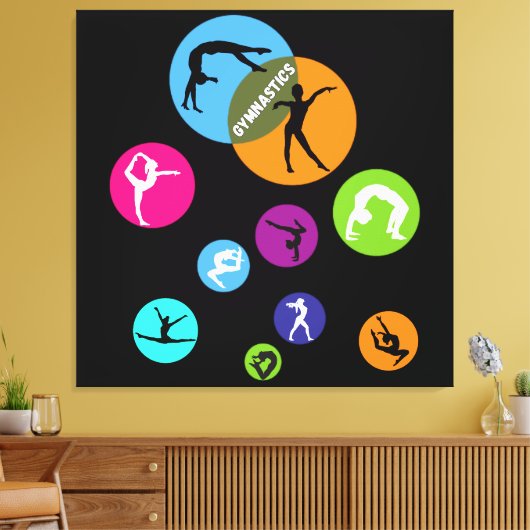 Gymnastiek Bubble Canvas Afdruk (Insitu (Woonkamer))