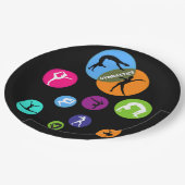 Gymnastiek Bubble Papieren Bordje (Gekanteld)