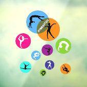 Gymnastiek Bubble Raamsticker (Vel 3)