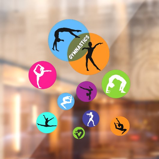 Gymnastiek Bubble Raamsticker (Vel 2)