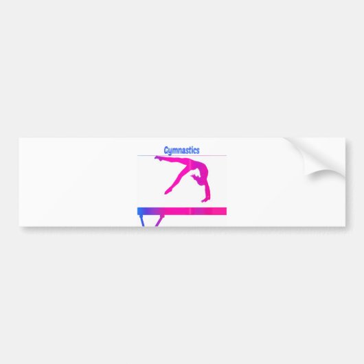 Gymnastiek bumpersticker. bumpersticker (Voorkant)