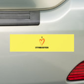 Gymnastiek bumpersticker. bumpersticker (Op auto)