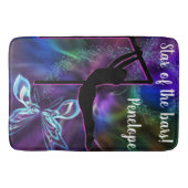 Gymnastiek Butterfly Star van de Bars Personalized Badmat (Voorkant)