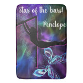 Gymnastiek Butterfly Star van de Bars Personalized Badmat (Voorkant Verticaal)