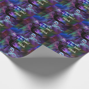 Gymnastiek Butterfly Star van de Bars Personalized Cadeaupapier