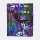 Gymnastiek Butterfly Star van de Bars Personalized Fleece Deken (Voorkant)