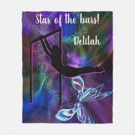 Gymnastiek Butterfly Star van de Bars Personalized Fleece Deken