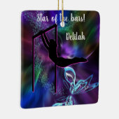 Gymnastiek Butterfly Star van de Bars Personalized Keramisch Ornament (Rechts)