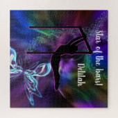 Gymnastiek Butterfly Star van de Bars Personalized Legpuzzel (Horizontaal)