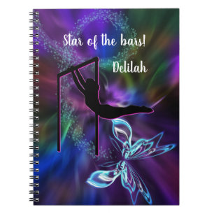 Gymnastiek Butterfly Star van de Bars Personalized Notitieboek