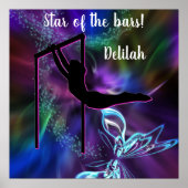 Gymnastiek Butterfly Star van de Bars Personalized Poster (Voorkant)