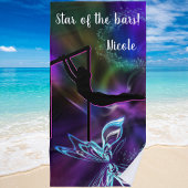 Gymnastiek Butterfly Star van de Bars Personalized Strandlaken