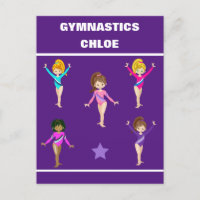 GYMNASTIEK CADEAU MET 5 GYMNASTEN GEPERSONALISEERD