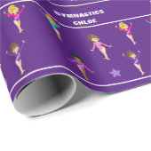 GYMNASTIEK CADEAU MET 5 GYMNASTEN GEPERSONALISEERD CADEAUPAPIER (Rol Hoek)