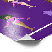 GYMNASTIEK CADEAU MET 5 GYMNASTEN GEPERSONALISEERD FOTO AFDRUK (Hoek)