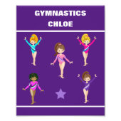GYMNASTIEK CADEAU MET 5 GYMNASTEN GEPERSONALISEERD FOTO AFDRUK (Voorkant)