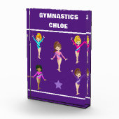 GYMNASTIEK CADEAU MET 5 GYMNASTEN GEPERSONALISEERD FOTOBLOKKEN (Rechts)