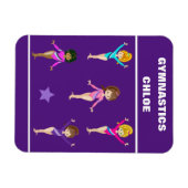 GYMNASTIEK CADEAU MET 5 GYMNASTEN GEPERSONALISEERD MAGNEET (Horizontaal)